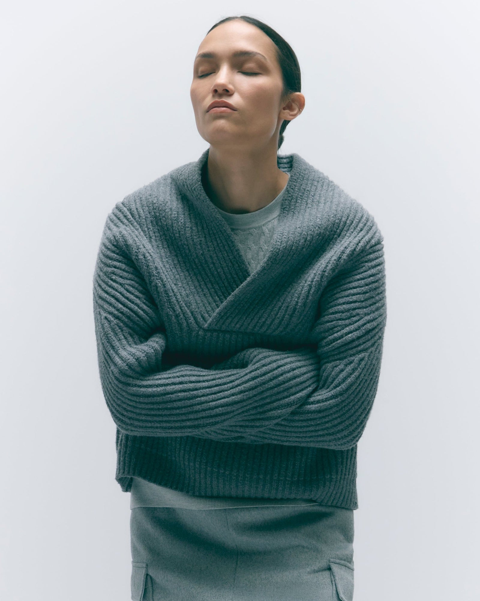 Charlotte | Campbell Shawl-Collar Sweater in Size Small