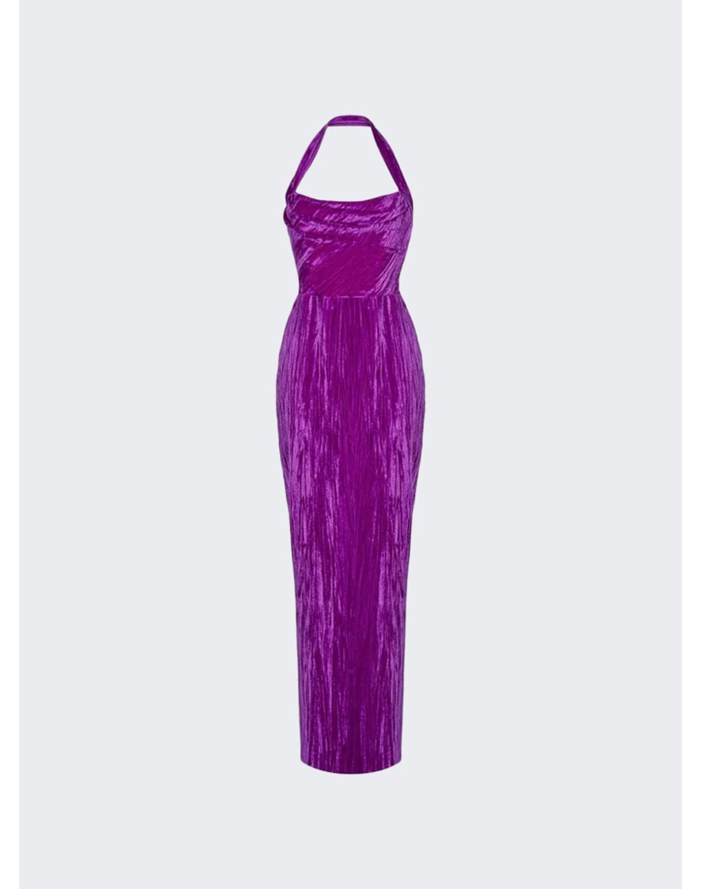 Rasario | Women | Draped Velvet Maxi Dress | Purple