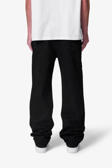 Raw Baggy Denim | Rinsed Black