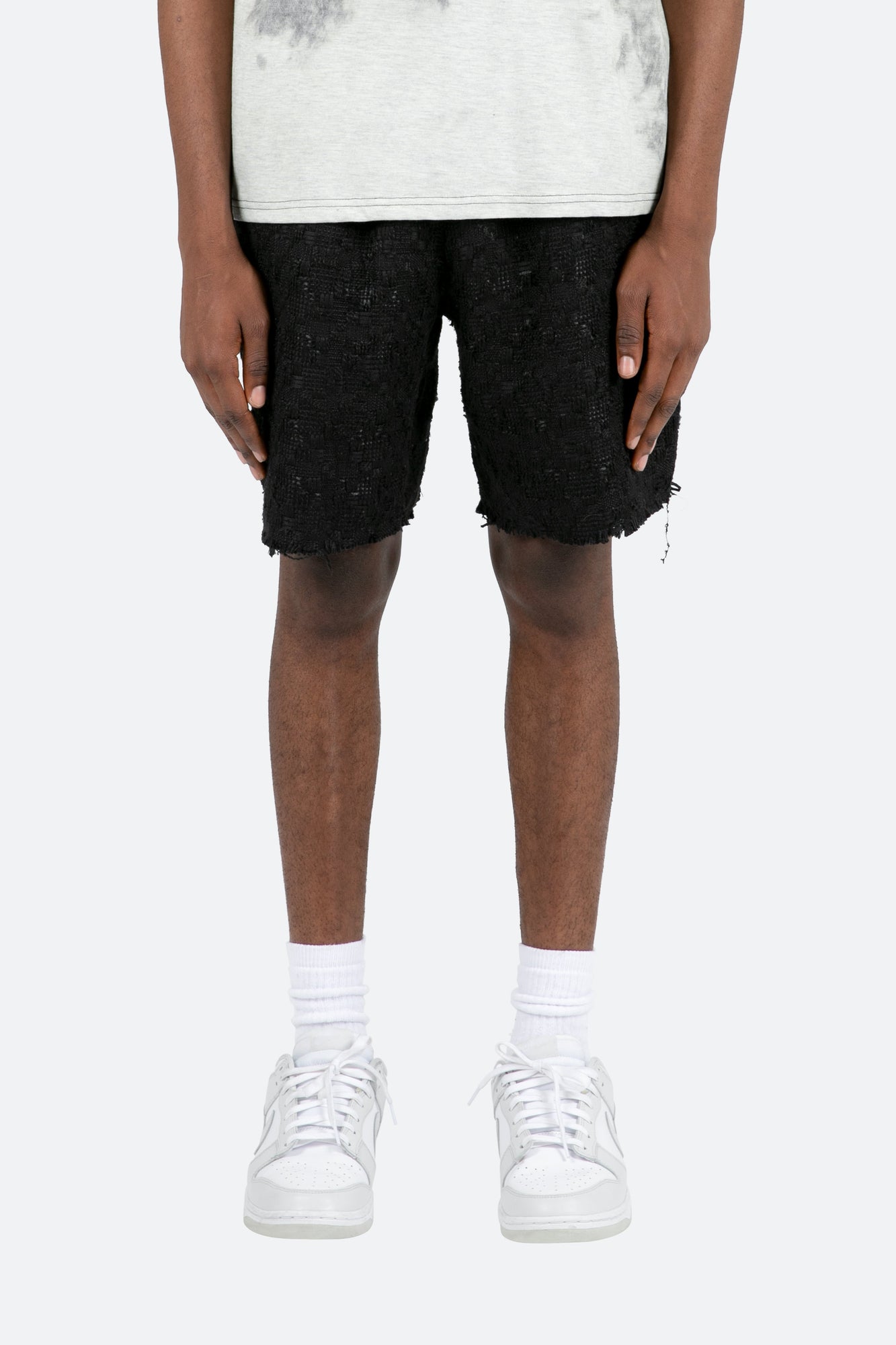 Raw Edge Shorts | Black