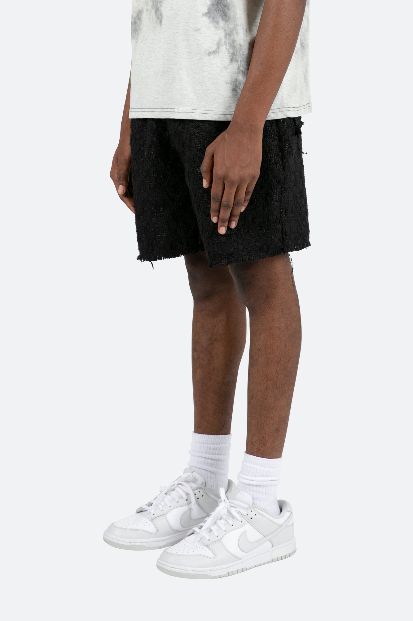 Raw Edge Shorts | Black