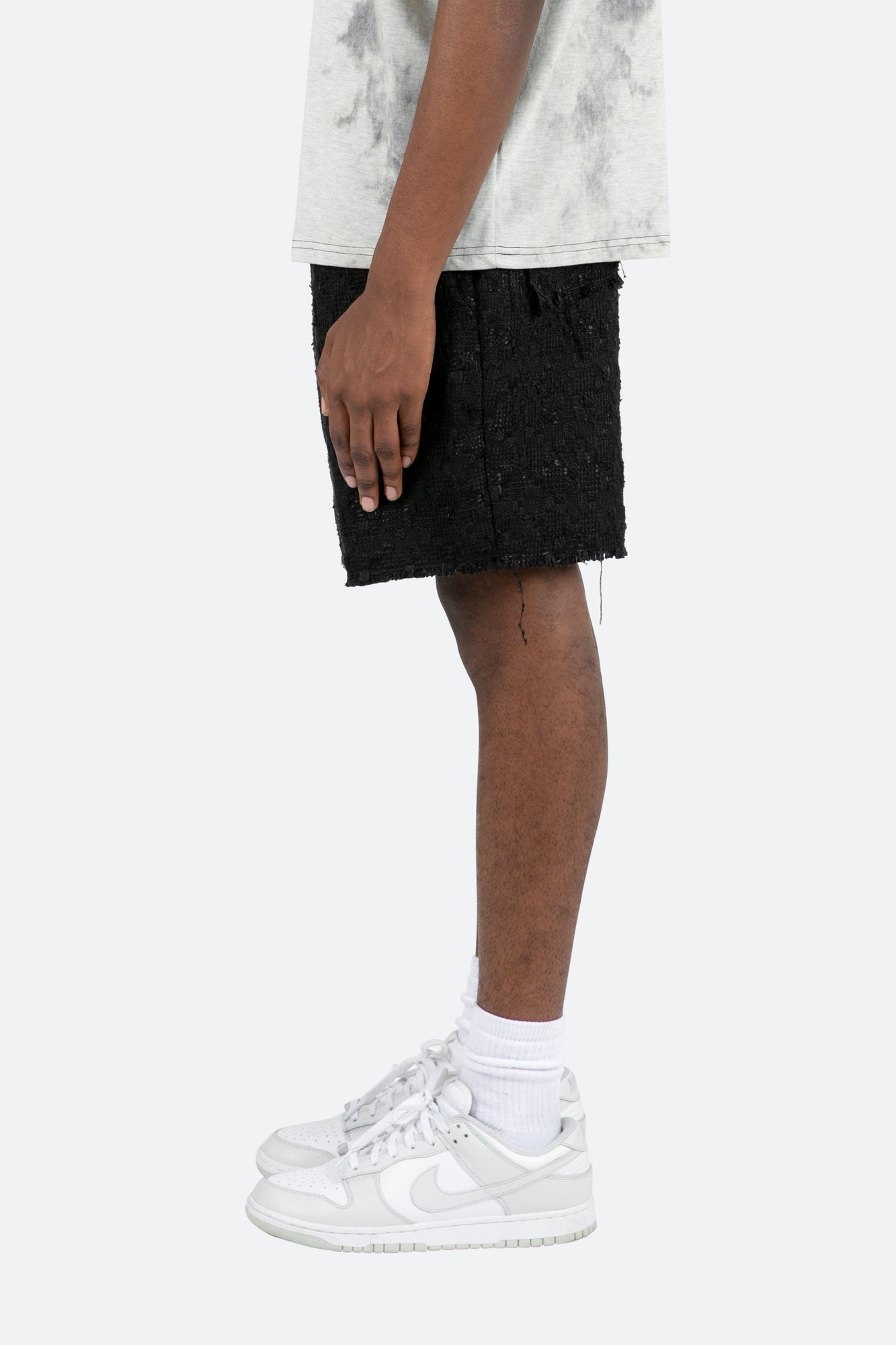 Raw Edge Shorts | Black