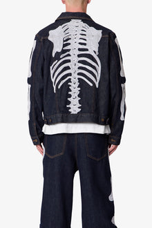 Raw Skeleton Trucker Jacket | Rinsed Indigo