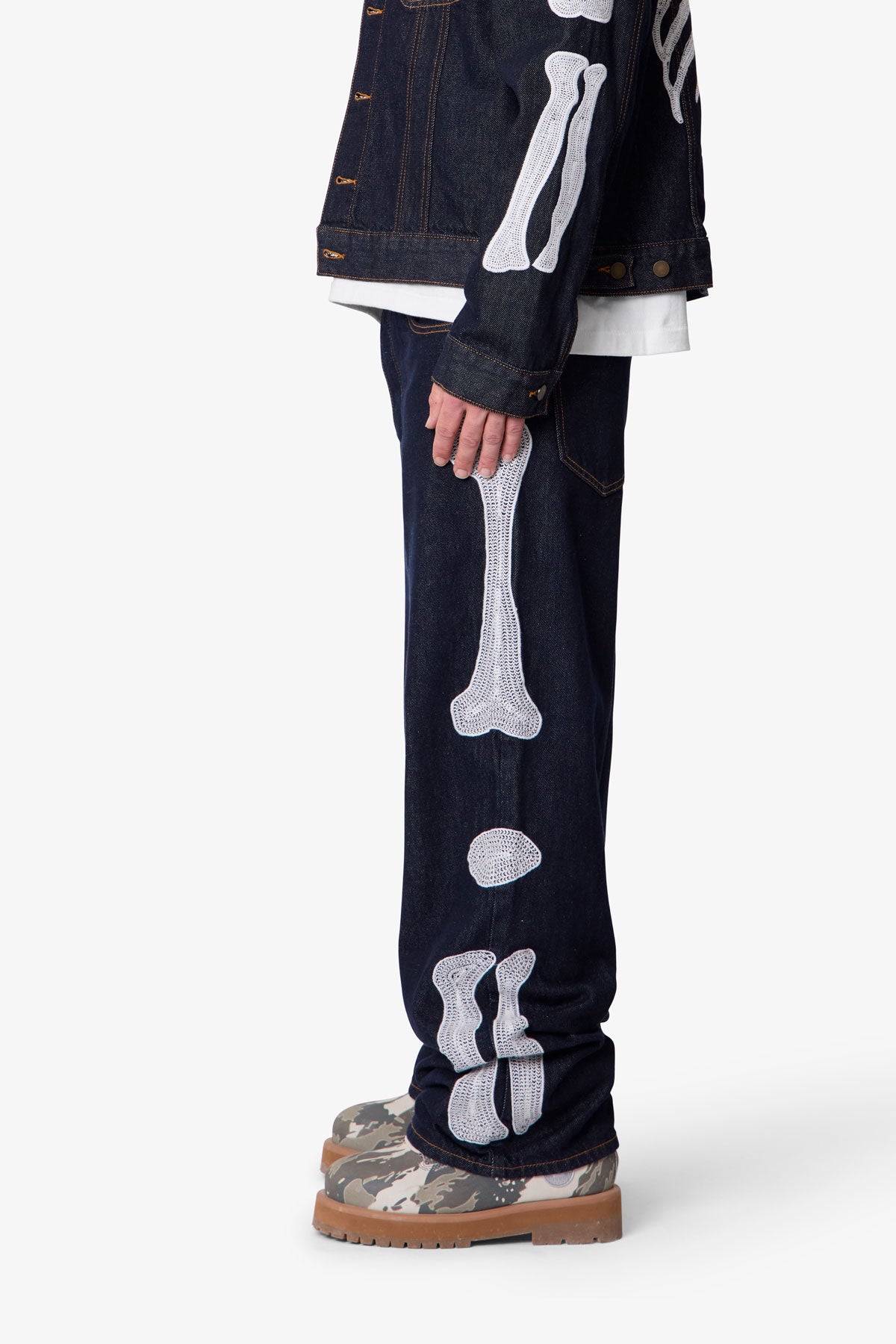 Raw Skeleton Ultra Baggy Denim | Rinsed Indigo