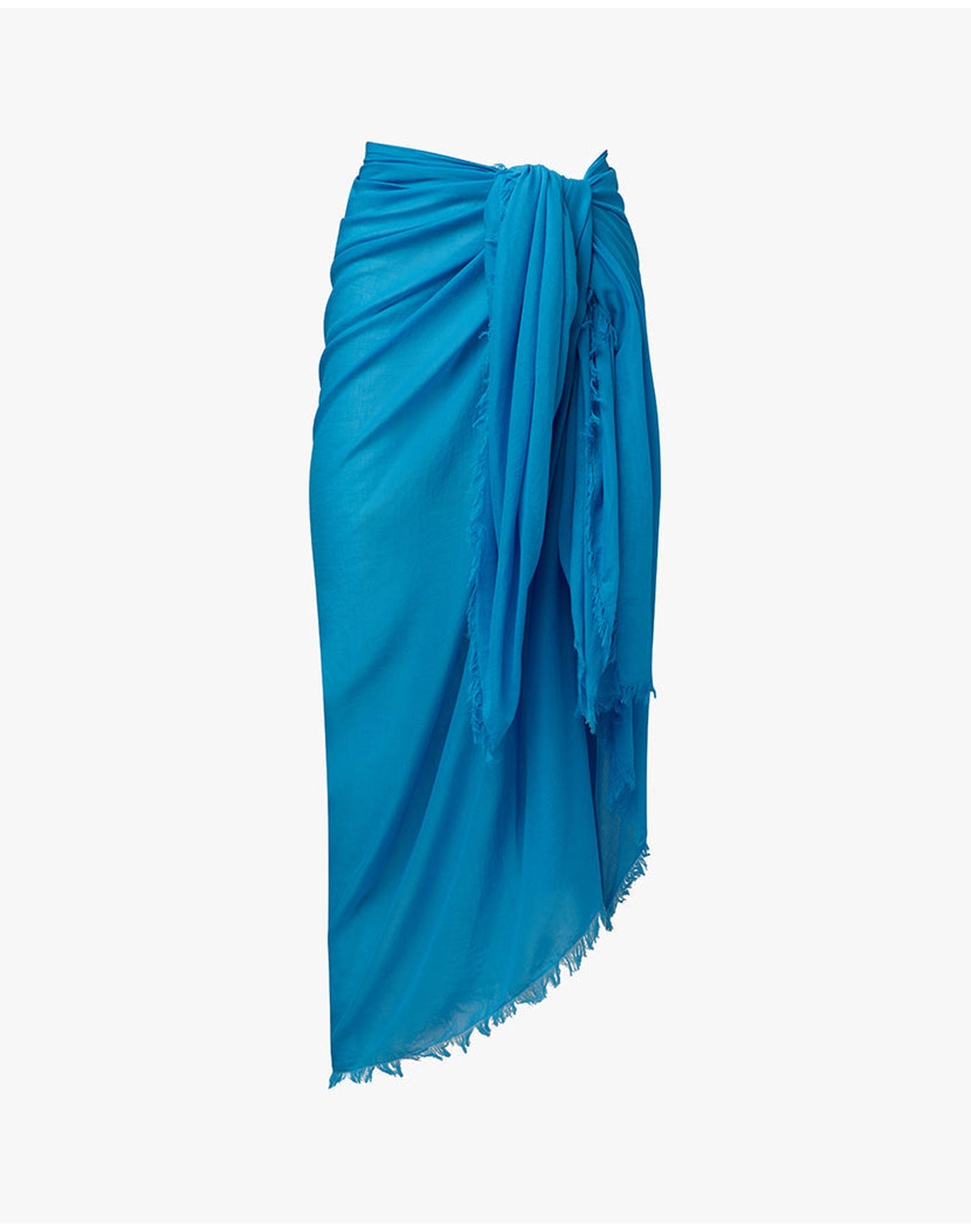 Raw Edge Maxi Sarong | Turquoise