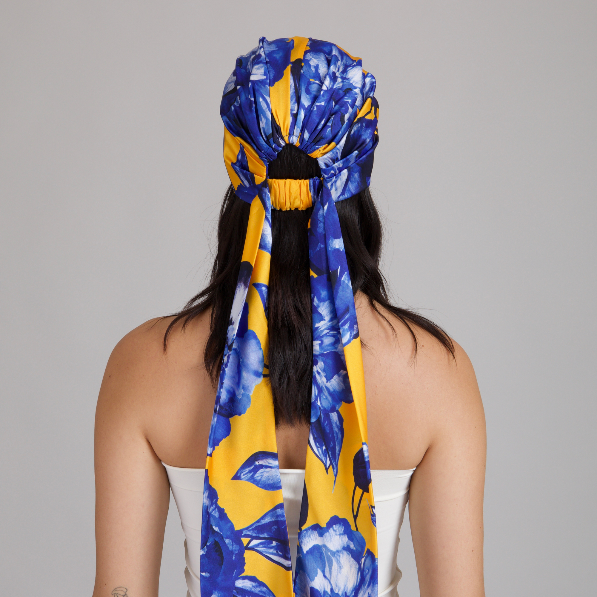 Gigi Papaya Headscarf | Cobalt