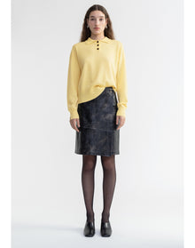 Regina | Pure Merino Wool Polo Sweater | Honey