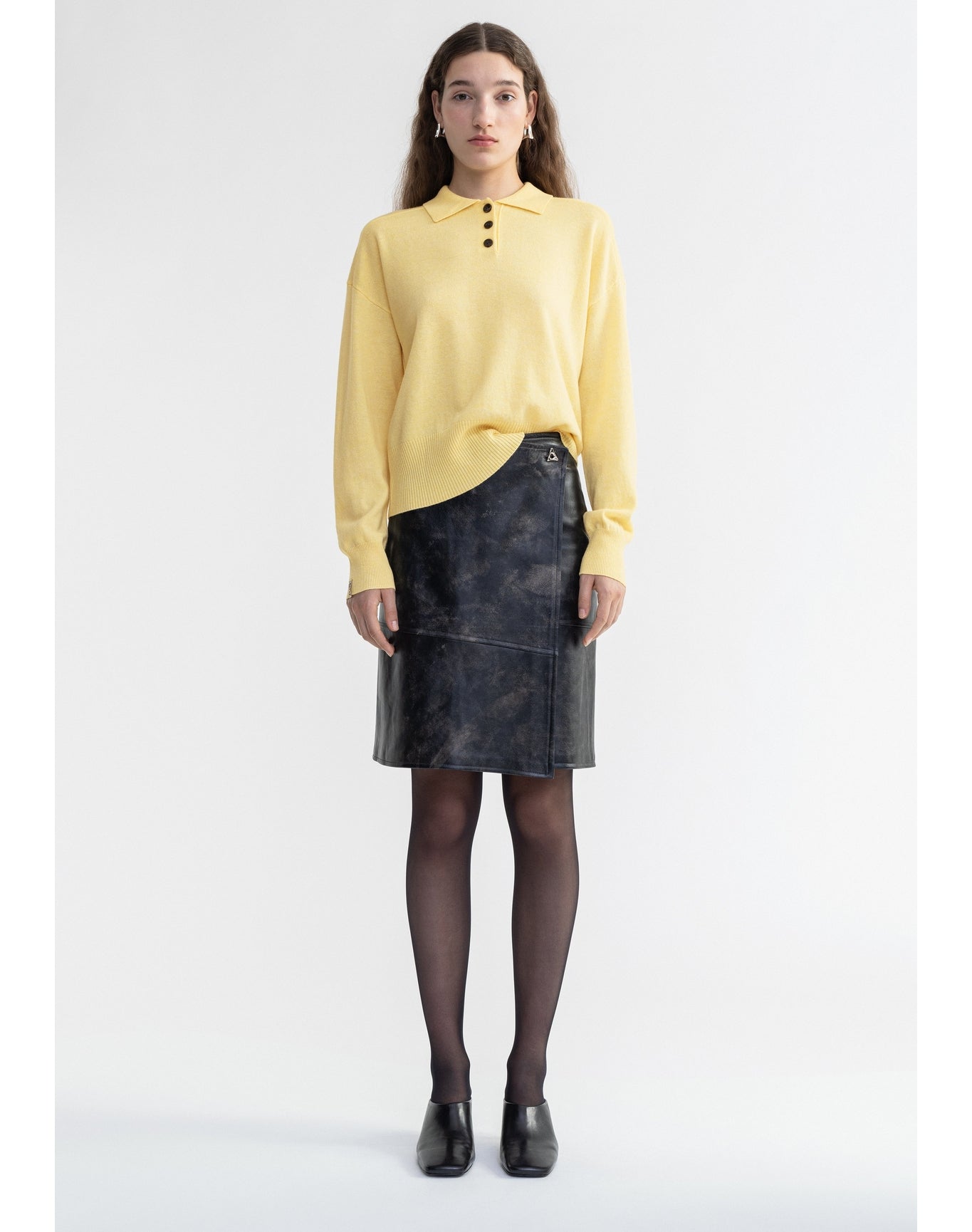 Regina | Pure Merino Wool Polo Sweater | Honey