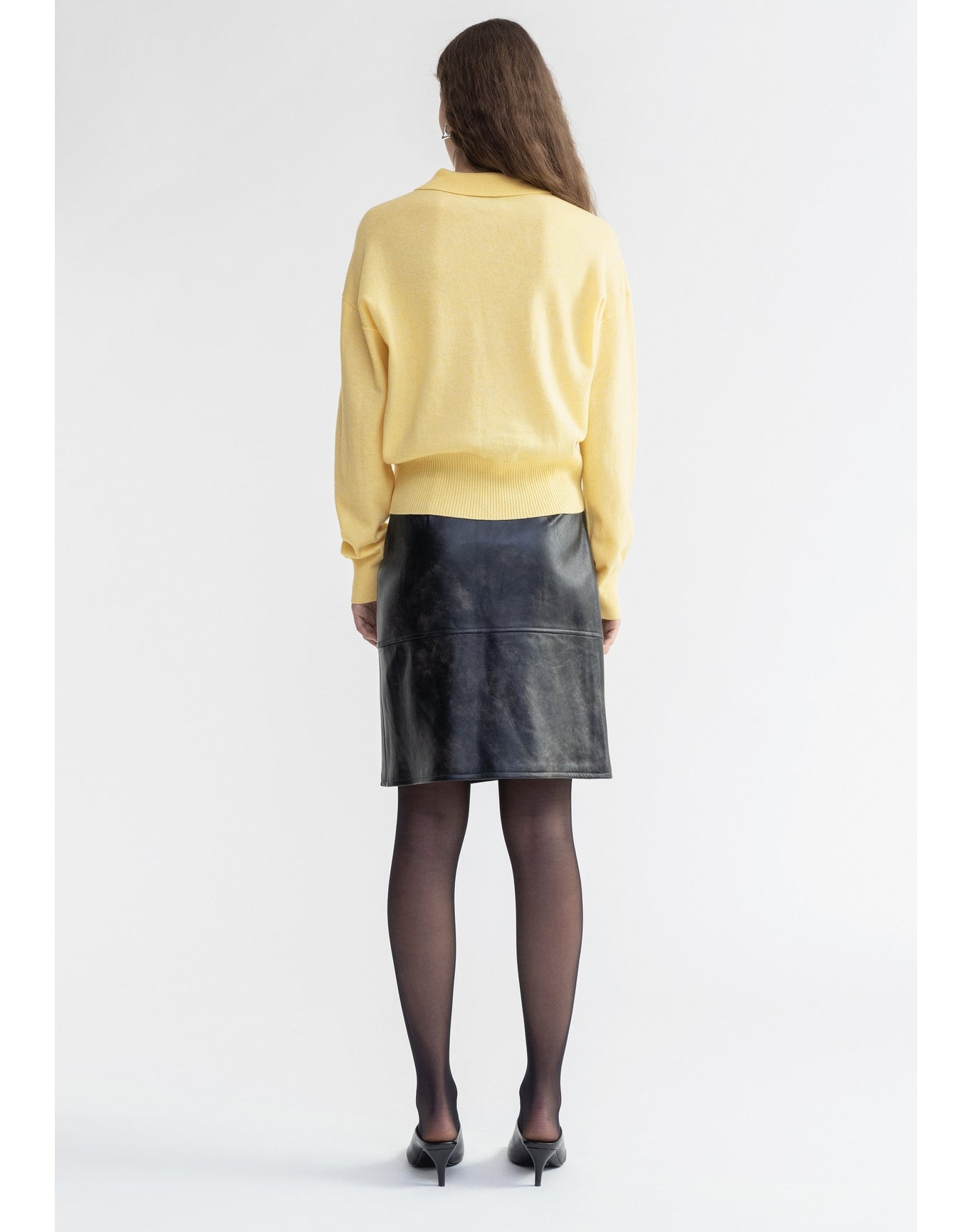 Regina | Pure Merino Wool Polo Sweater | Honey
