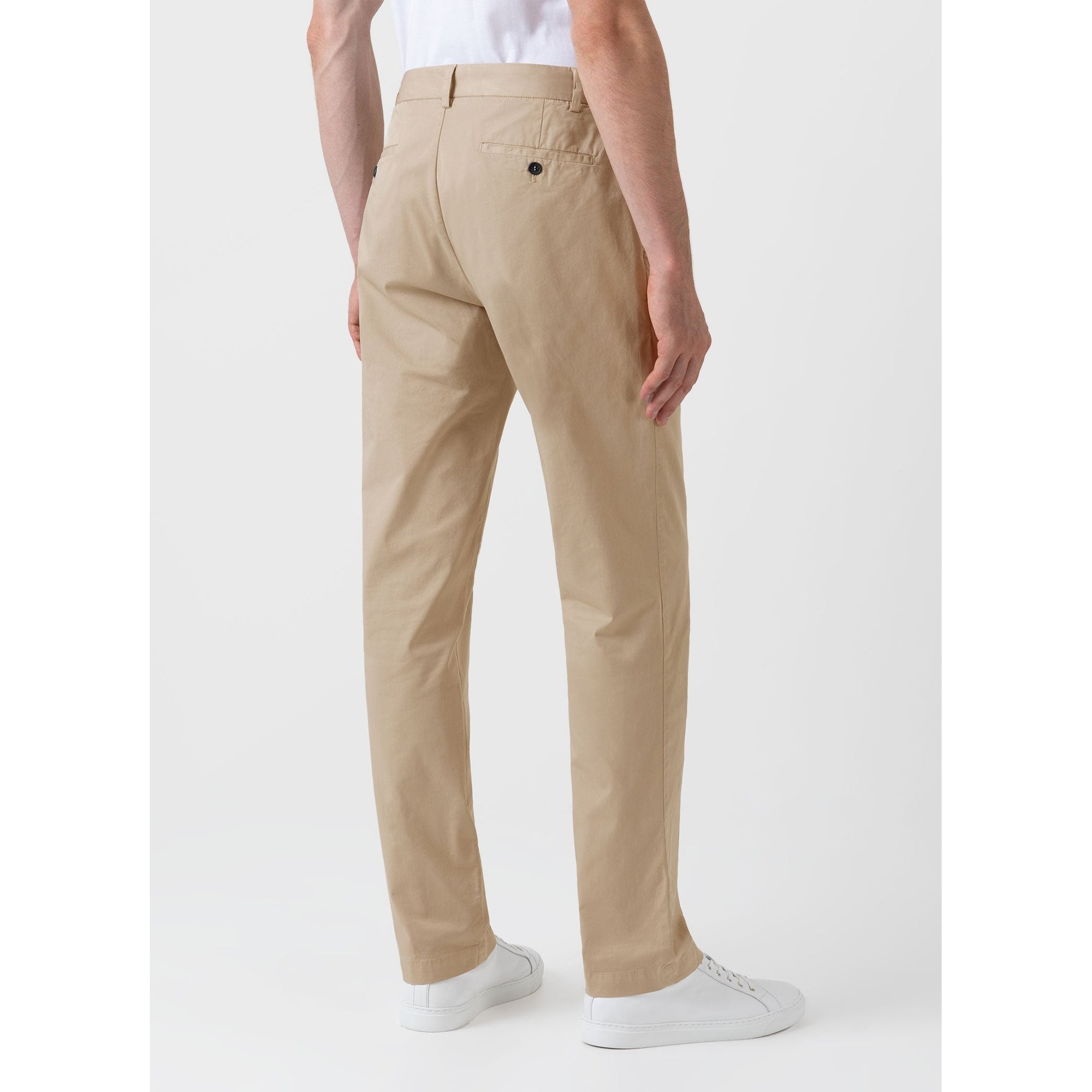 Regular Fit Stretch Chino | Men | Stone