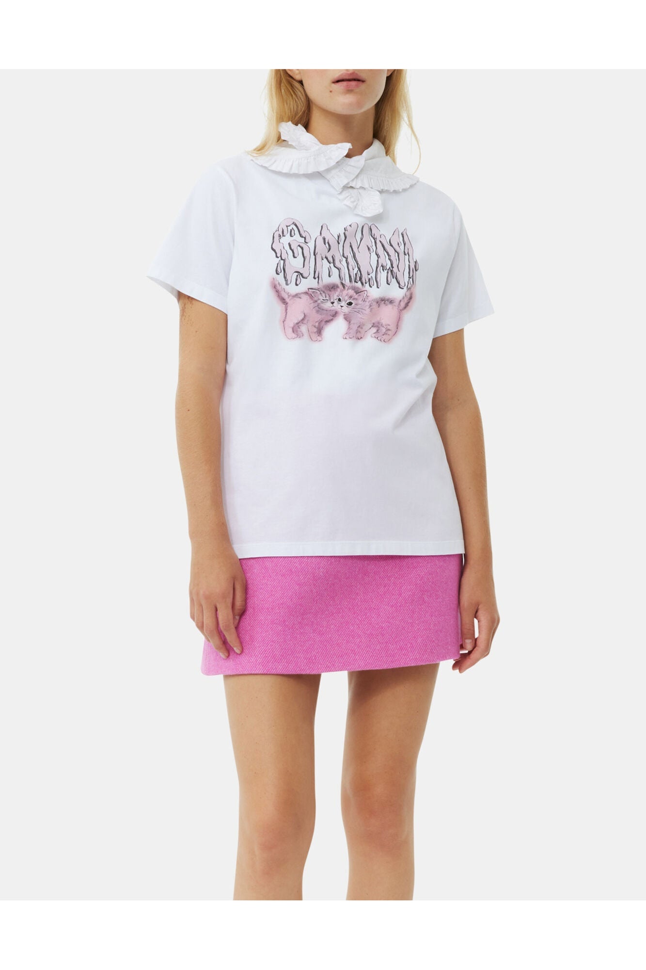 Relaxed Cats T shirt | Bright White