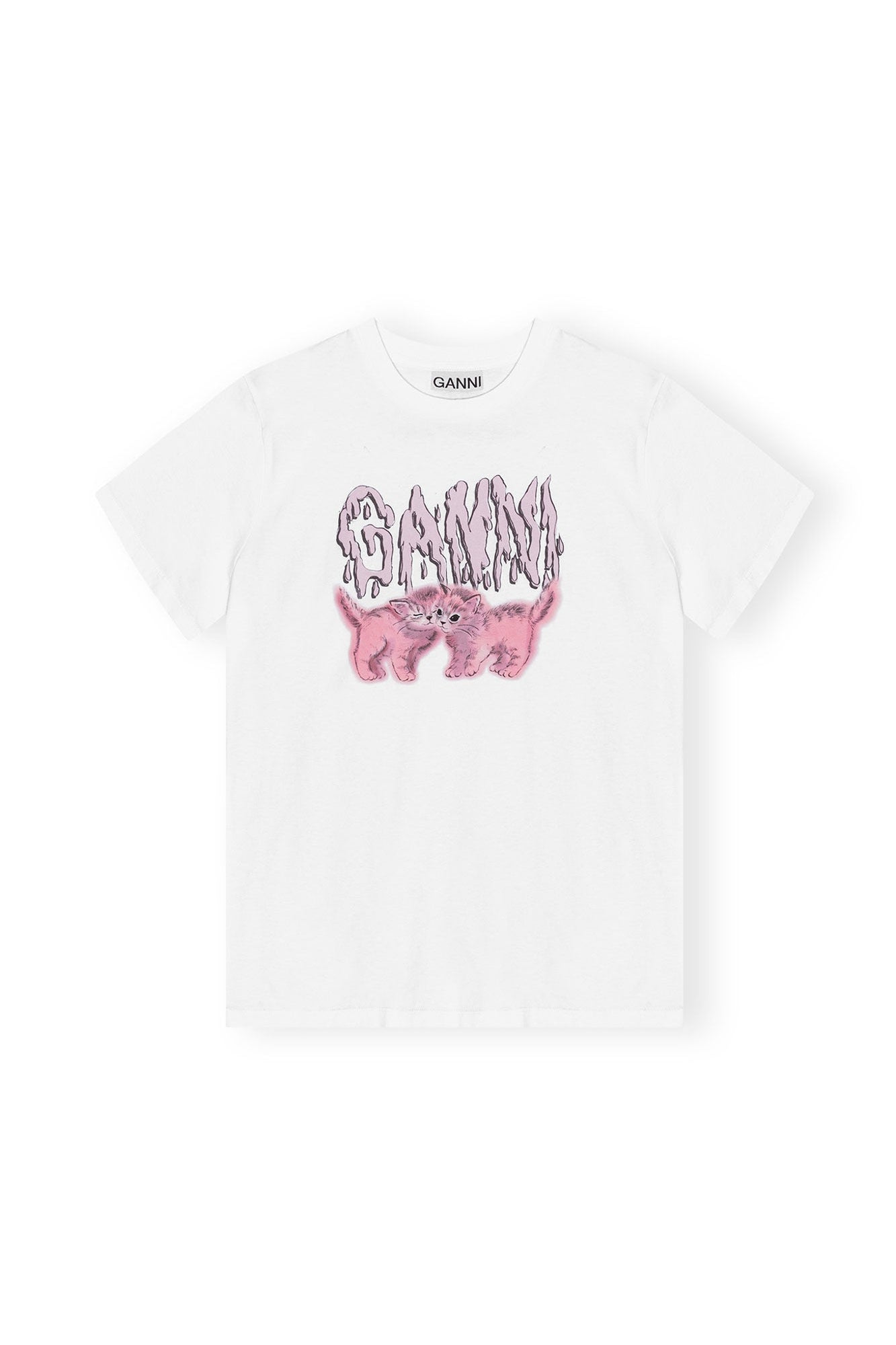Relaxed Cats T shirt | Bright White