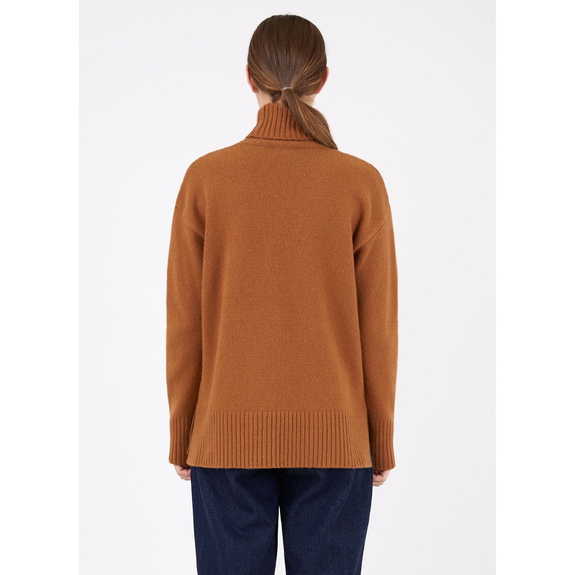 Relaxed Roll Neck Jumper | Women | Mushroom