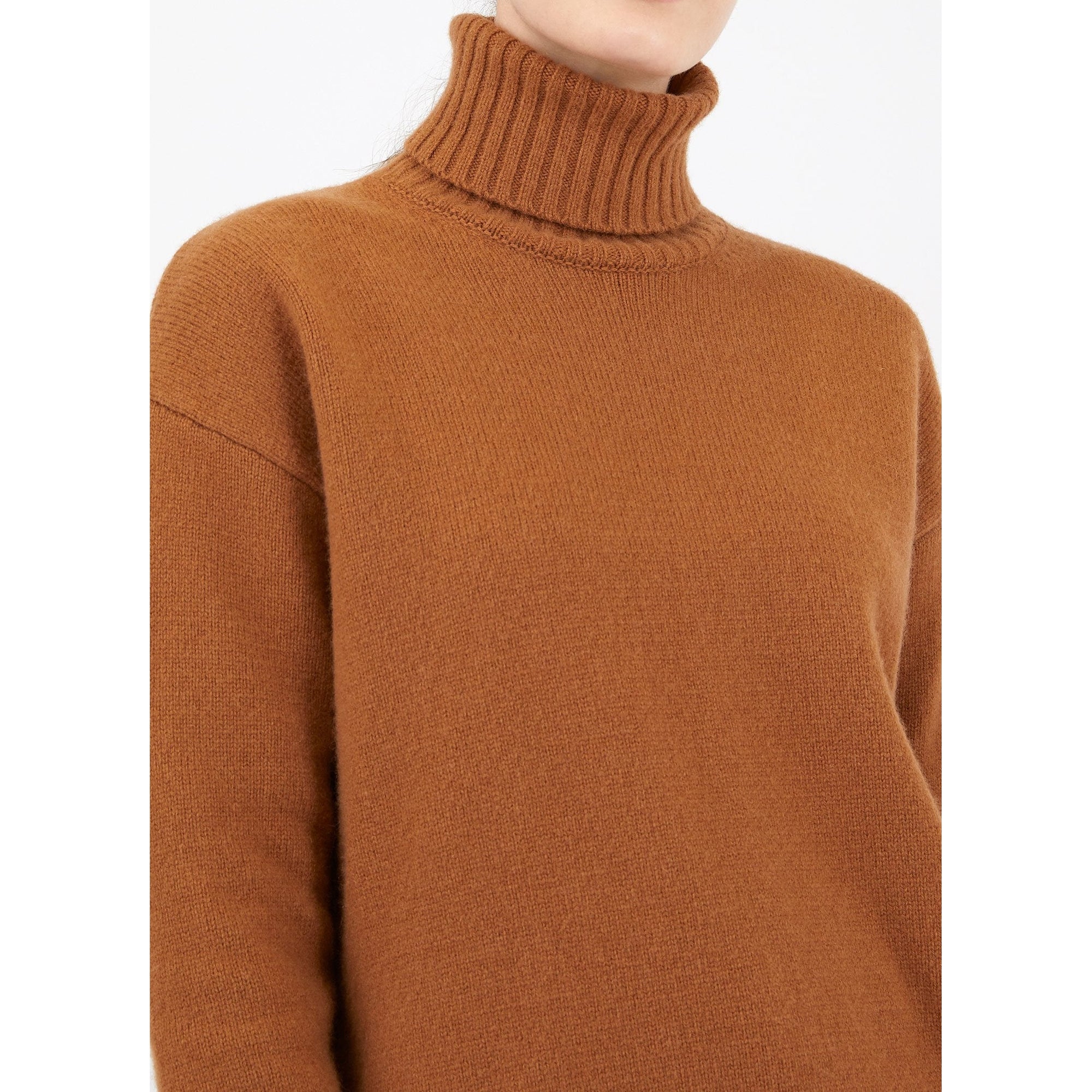 Relaxed Roll Neck Jumper | Women | Mushroom