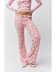 Relaxed Thermal Pant | Baby Pink Floral