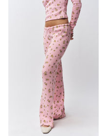 Relaxed Thermal Pant | Baby Pink Floral