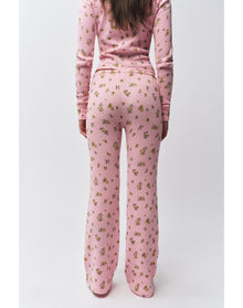 Relaxed Thermal Pant | Baby Pink Floral