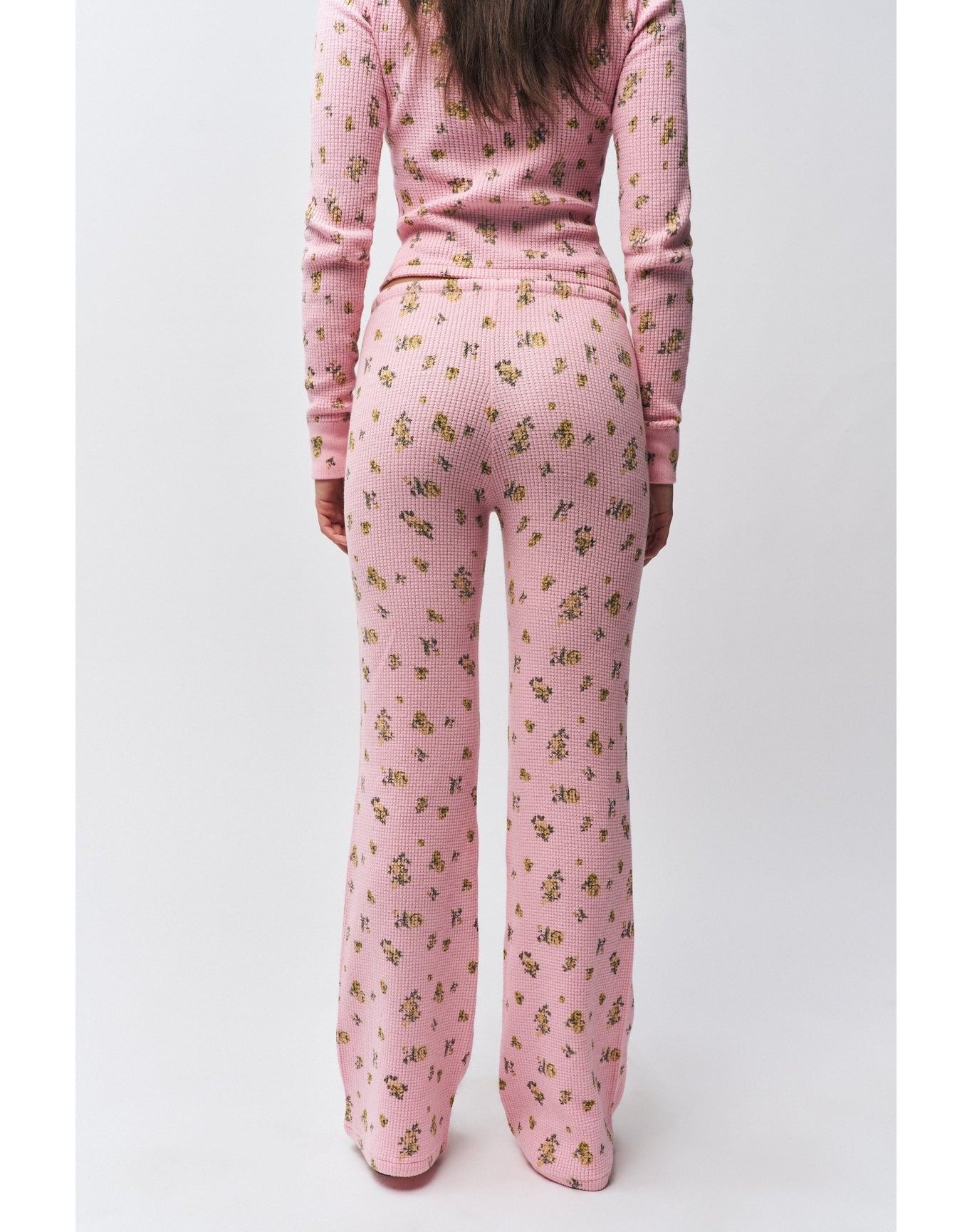 Relaxed Thermal Pant | Baby Pink Floral