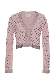 Renee Cardigan | Pointelle Pink