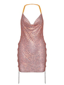 Rhinestoned Zeina Dress | Aperol Spritz