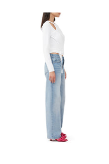 Rib Jersey Wrap Blouse | Bright White
