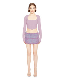 Rib Knit Bolero | Lavender