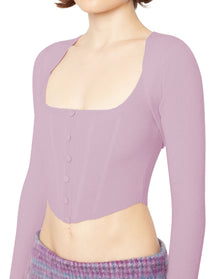 Rib Knit Bolero | Lavender