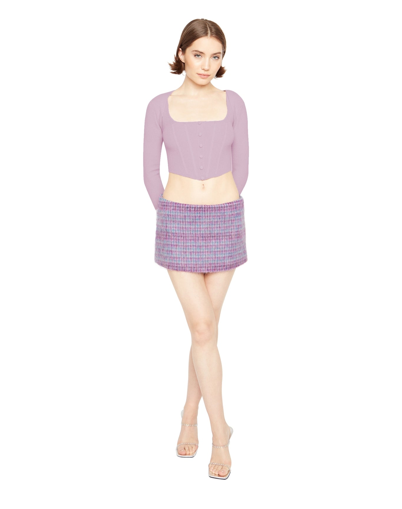 Rib Knit Bolero | Lavender