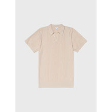 Rib Knit Polo Shirt | Men | Beige