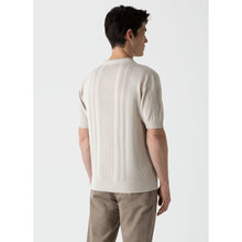 Rib Knit Polo Shirt | Men | Beige