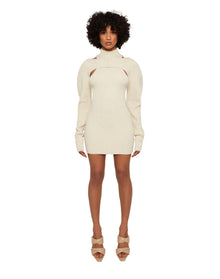 Rib Knit Shrug | Light Cream