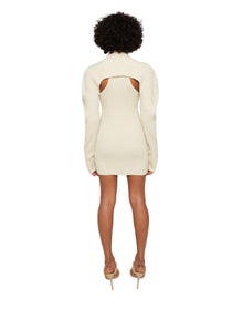 Rib Knit Shrug | Light Cream