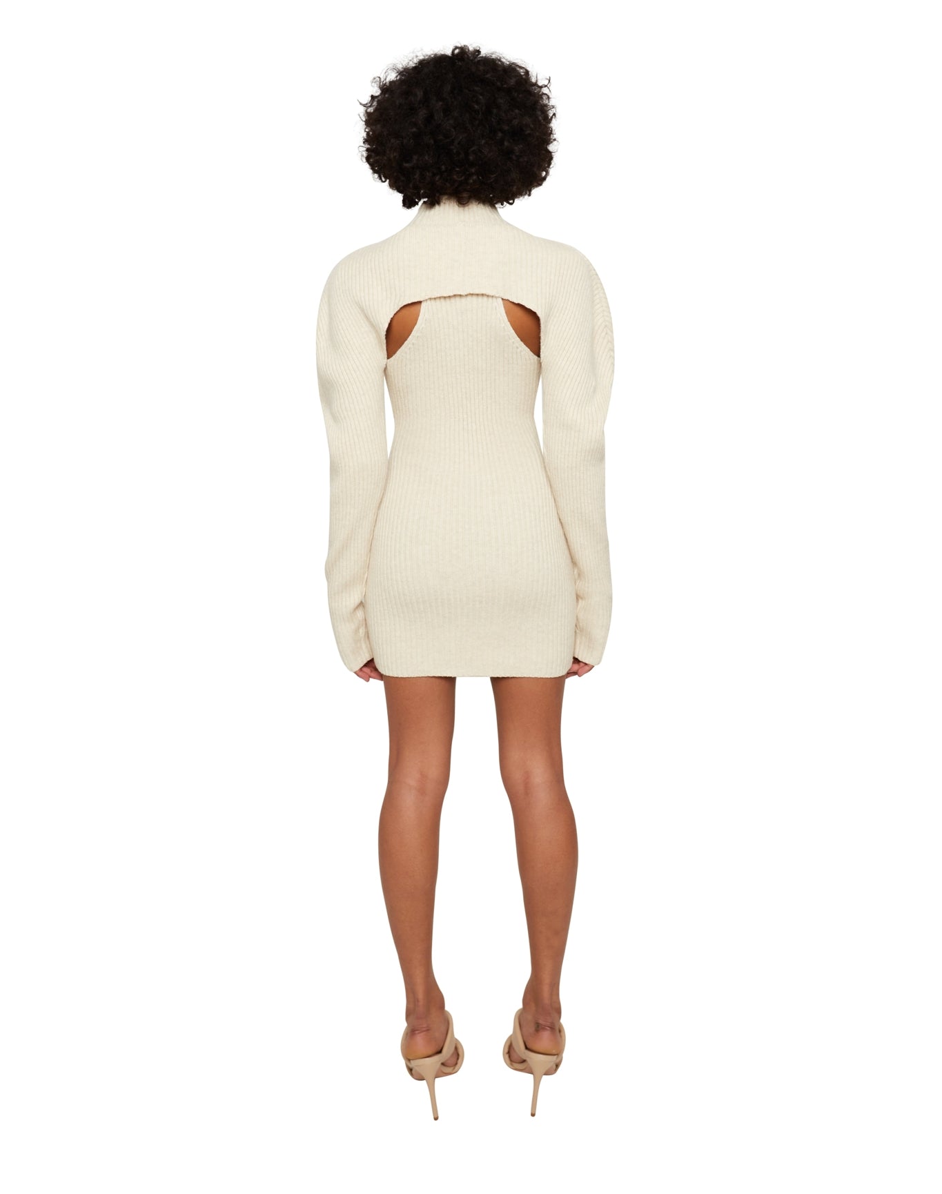 Rib Knit Shrug | Light Cream