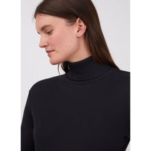 Rib Roll Neck T-shirt | Women | Black