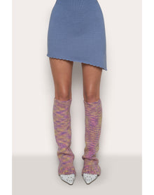 Rib Trim Relaxed Leg Warmer | Stardust