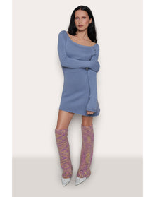 Rib Trim Relaxed Leg Warmer | Stardust