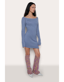 Rib Trim Relaxed Leg Warmer | Stardust