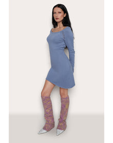 Rib Trim Relaxed Leg Warmer | Stardust