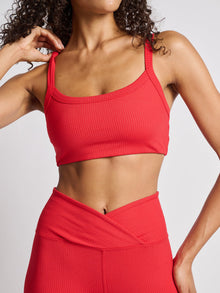 Women | Year of Ours | Ribbed Bralette 2.0 | Cherry
