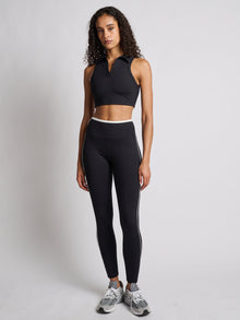 Women | Year of Ours | Ribbed Two Tone Track Legging | Black