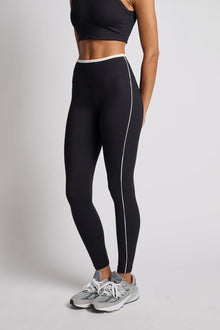 Women | Year of Ours | Ribbed Two Tone Track Legging | Black