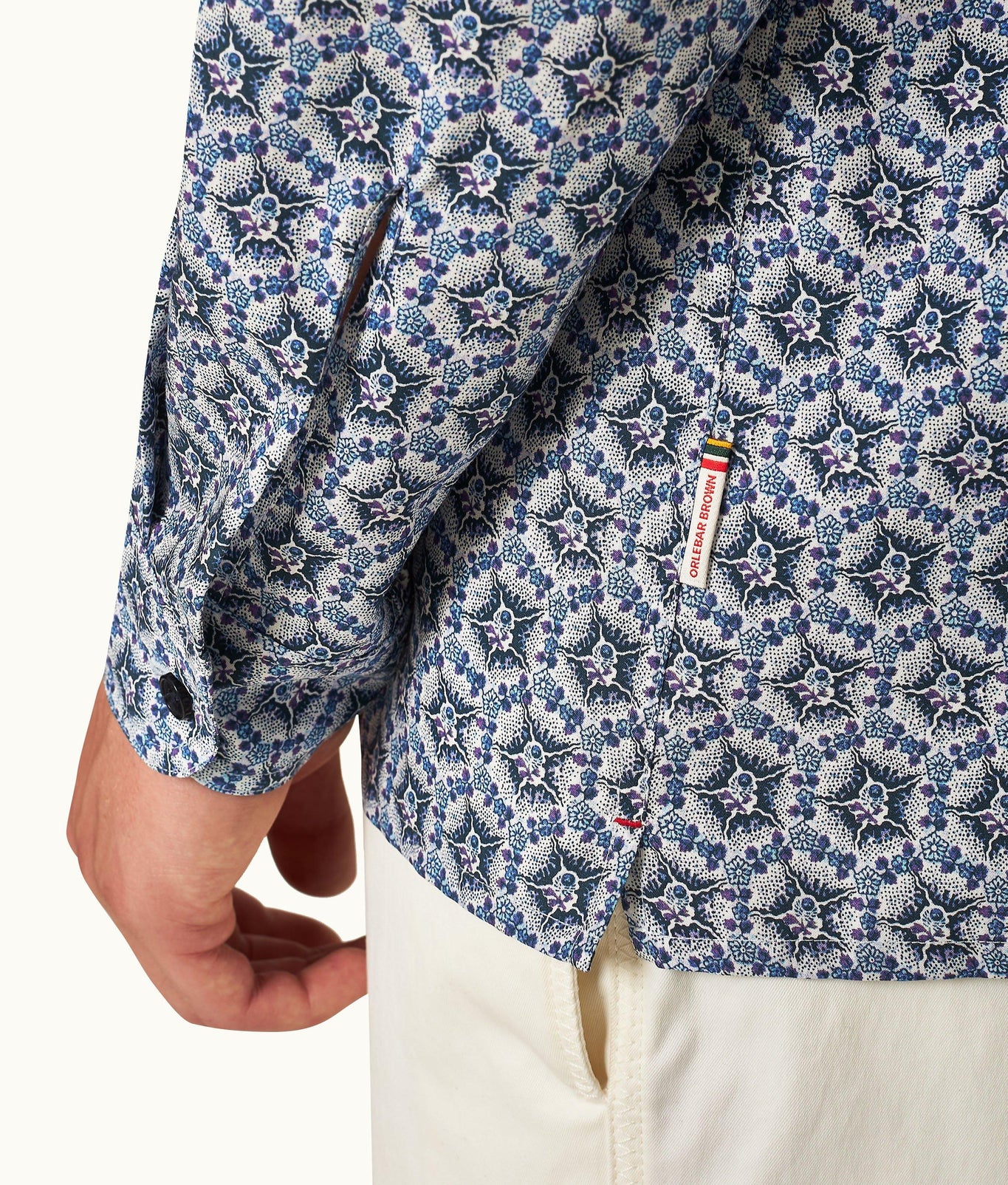 Ridley Roseate Print Relaxed Fit Overhead Shirt | Azul Blue