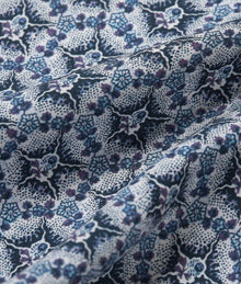 Ridley Roseate Print Relaxed Fit Overhead Shirt | Azul Blue