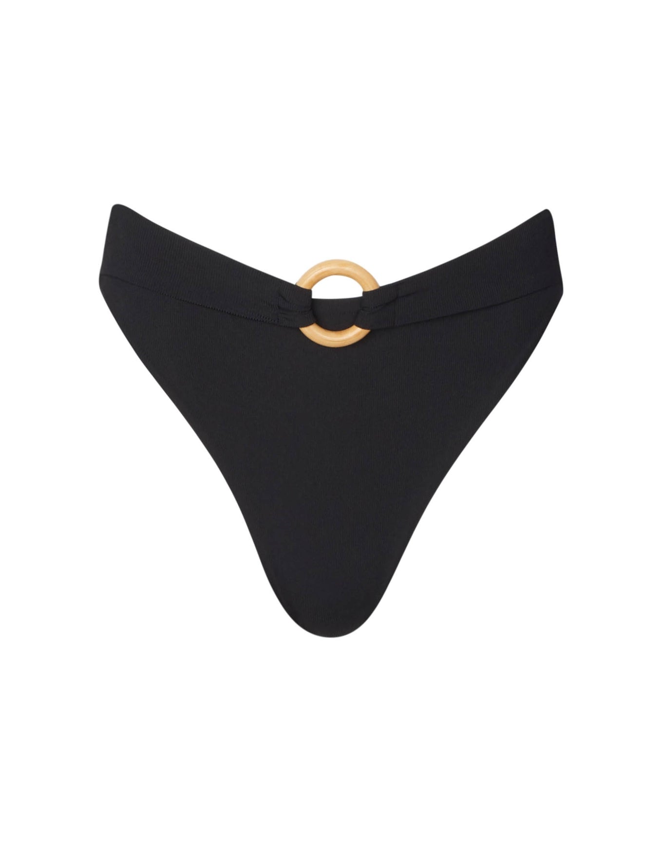 Riley Ribbed High Waisted Bottom | Black