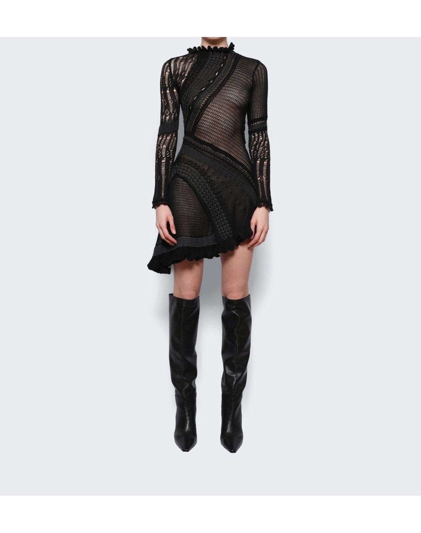 Roberta Einer | Women | Ali Sheer Mini Dress | Black