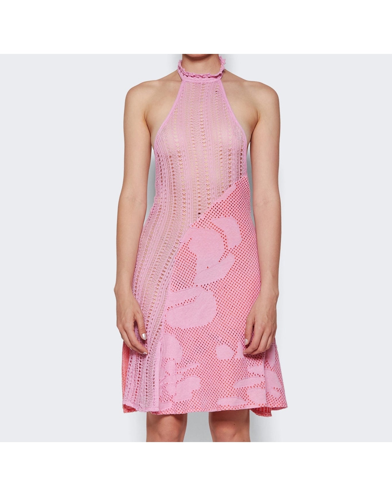 Roberta Einer | Women | Sleek Sheer Mini Dress | Pink