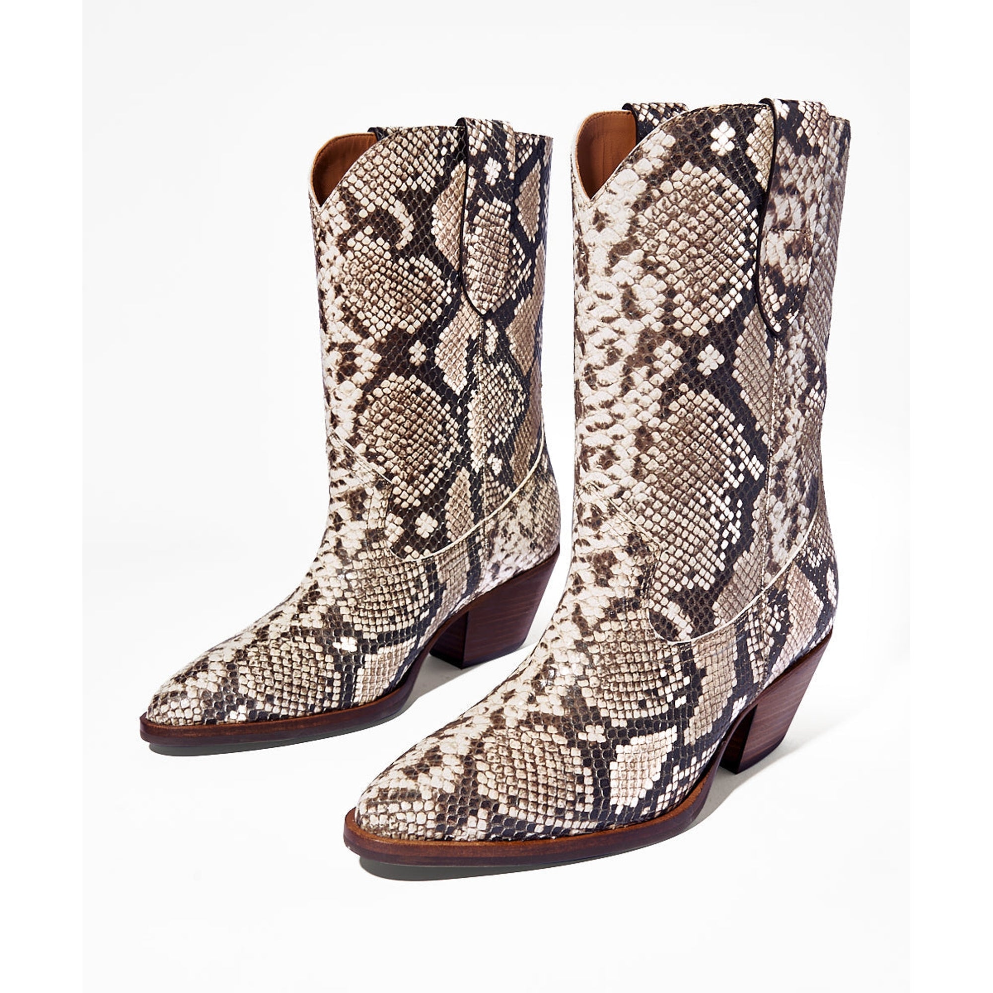 Roberta Mid-Calf Cowboy Boot | Python