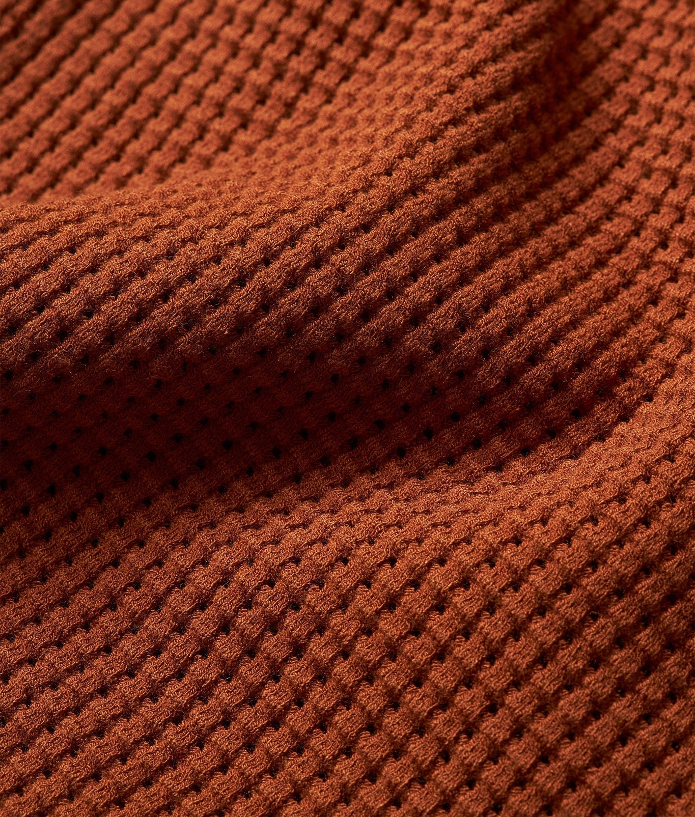 Roddy Tailored Fit Waffle Mesh Stitch Polo Shirt Knitted | Cinnamon Coffee