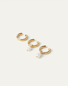 Freshwater Pearl | Romi Ear Cuff Set | 14K Gold Dipped Brass