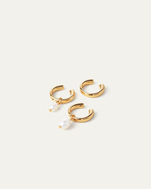 Freshwater Pearl | Romi Ear Cuff Set | 14K Gold Dipped Brass
